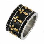 FSR11W34G diamond flower band Ring 