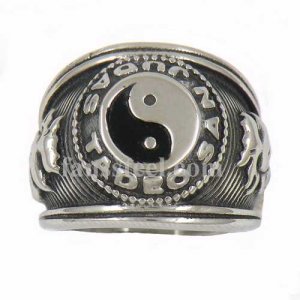 FSR14W13 Chinese Taoism Yin yang symbol ring