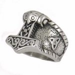 FSR13W88 Celtic thors hammer ring