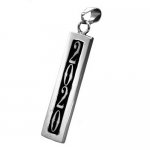 4lettern customized two letters initials chain necklace  rectangle size:  13*54mm