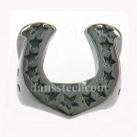 FSR07W65B Star Lucky Horseshoe Ring