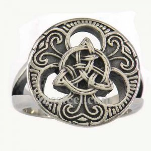 FSR11W69 classic Celtic flower nature ring