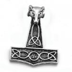 FSP16W96 celtic wolf head thor hammer Pendant