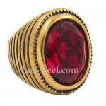FSR13W38 wemen circle around with red stone ring