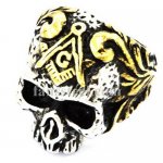 FSR20W58G freemason skull maconic Ring