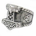 FSR13W88 Celtic thors hammer ring