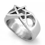 FSR02W40 five pointed Star Pentagram Ring