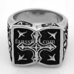 FSR08W94 Fleur De Lis  Shield  Cross Ring