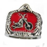 FSR09W88R Eagle hold the motor cycle biker ring