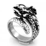FSR00W07B Spiral Dragon Chinese Zodiac Sign ring 