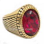 FSR13W37 oblique slash with red stone ring
