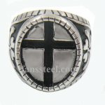 FSR13W29 glory flower oval christ cross ring