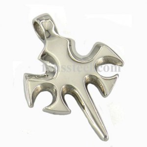 FSP04W29 Geometric Battle Axe Cross Pendant