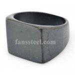 FSR05W24B engravable plain Square signet ring