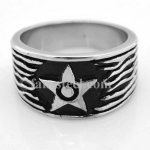 FSR08W53 Repousse Shining Star Wave  Ring