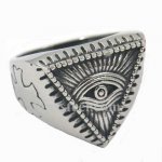 FSR12W05  tringle all seeing eye god's  cross  ring