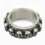 FSR10W91 multi skulls spin ring 