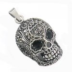 FSP16W43 teeth open skull biker pendant 