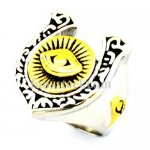 FSR12W76G sunshine triangle all seeing eye Ring