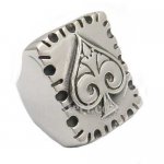 FSR12W81 Mexician square spade ring
