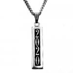 4lettern customized two letters initials chain necklace rectangle size: 13*54mm