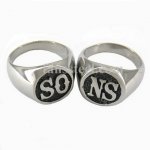 FSR09W9899 alphabet SO NS biker ring