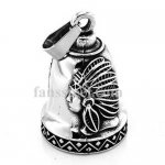 FSP17W98 Indian Chief head RIDER bell biker Pendant