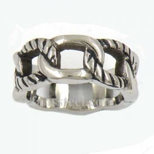 FSR11W98 rope chain plain band ring