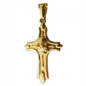 FSP18W46 Cross Skull Pendant
