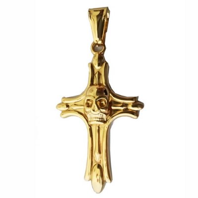 FSP18W46 Cross Skull Pendant