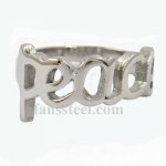 FSR12W68 word peace Ring
