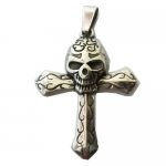 FSP18W54 Skull Cross Pendant