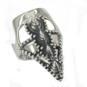 FSR11W59 rhinoceros horn biker Ring