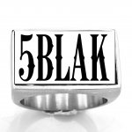 5BLAK Customized 5 letters  ring personalized gift