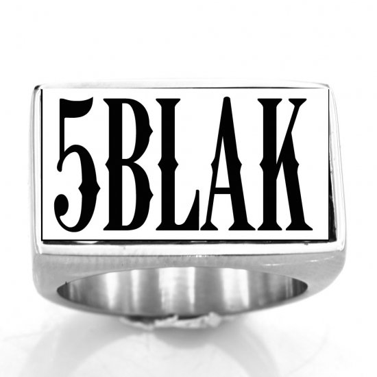 5BLAK Customized 5 letters  ring personalized gift