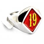 D19Y custom made single letters initials enamel name ring