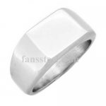 FSR13W21 engravalbe rectangle plain signet ring