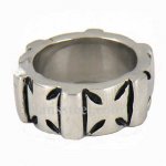 FSR09W38 iron cross band ring