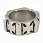 FSR09W38 iron cross band ring 