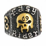 FSR11W08G 69 ER G skull easy rider biker ring