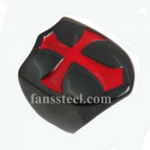 FSR13W01B shield shape maltese cross templar knight ring