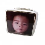 PHSR01 Customize photo ring Memorial photo ring personalized keepsake gift