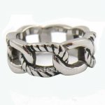 FSR11W98 rope chain plain band ring