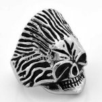 FSR07W92 flame angry Ghost Skull skeleton gothic Ring