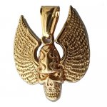 FSP18W57 Wings Skull Pendant