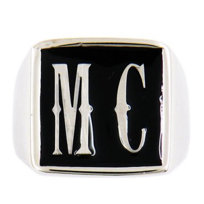 S2SBSL Memorial Initials Ring 2 Letters Name Customized Ring