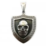 FSP19W00  Shield Skull Pendant