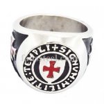 FSR11W86 knights templar red corss ring