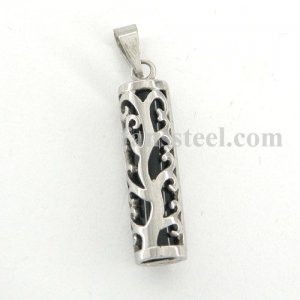 FSPR14045 tree cylinder glass inlay pendant