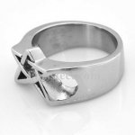 FSR02W40 five pointed Star Pentagram Ring